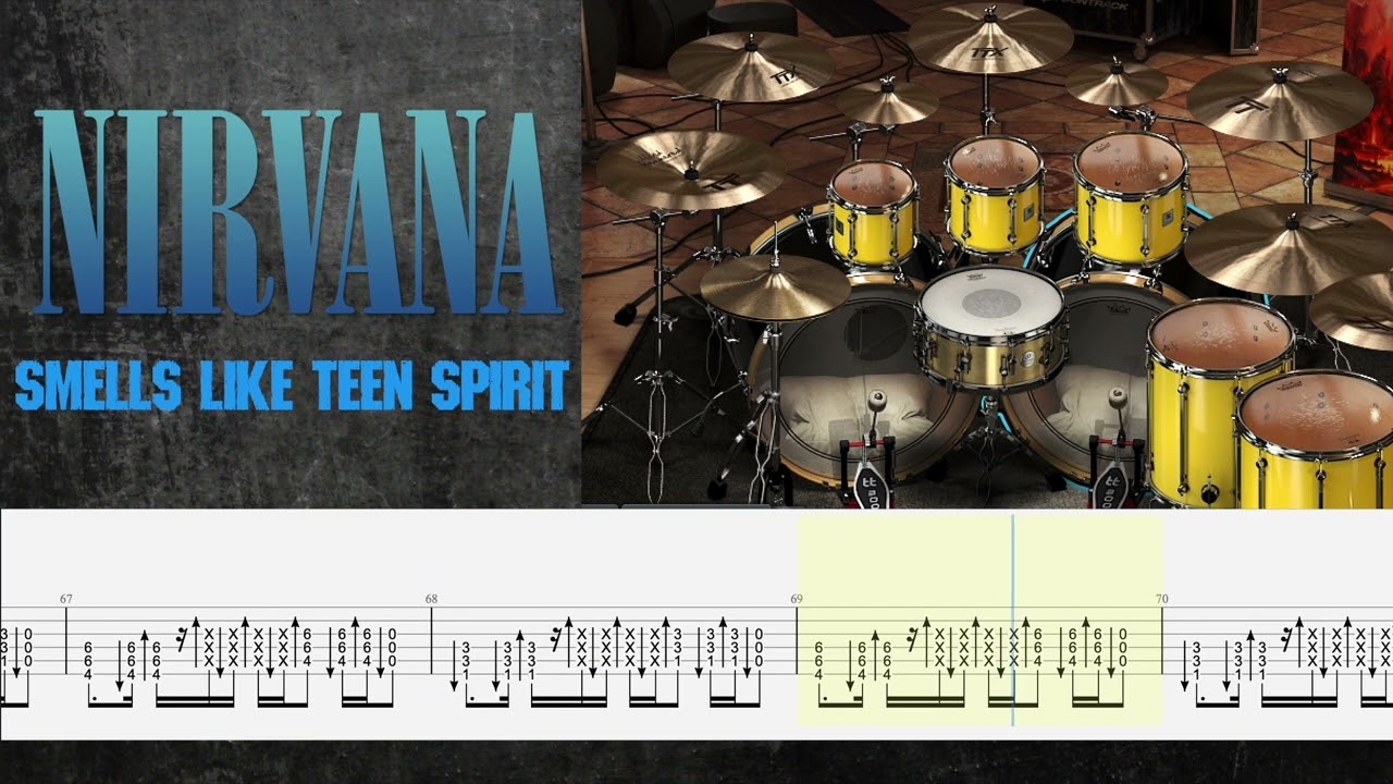 Nirvana - SMELLS LIKE TEEN SPIRIT - Tabbed - (Standard D) - MIDI Backing Track