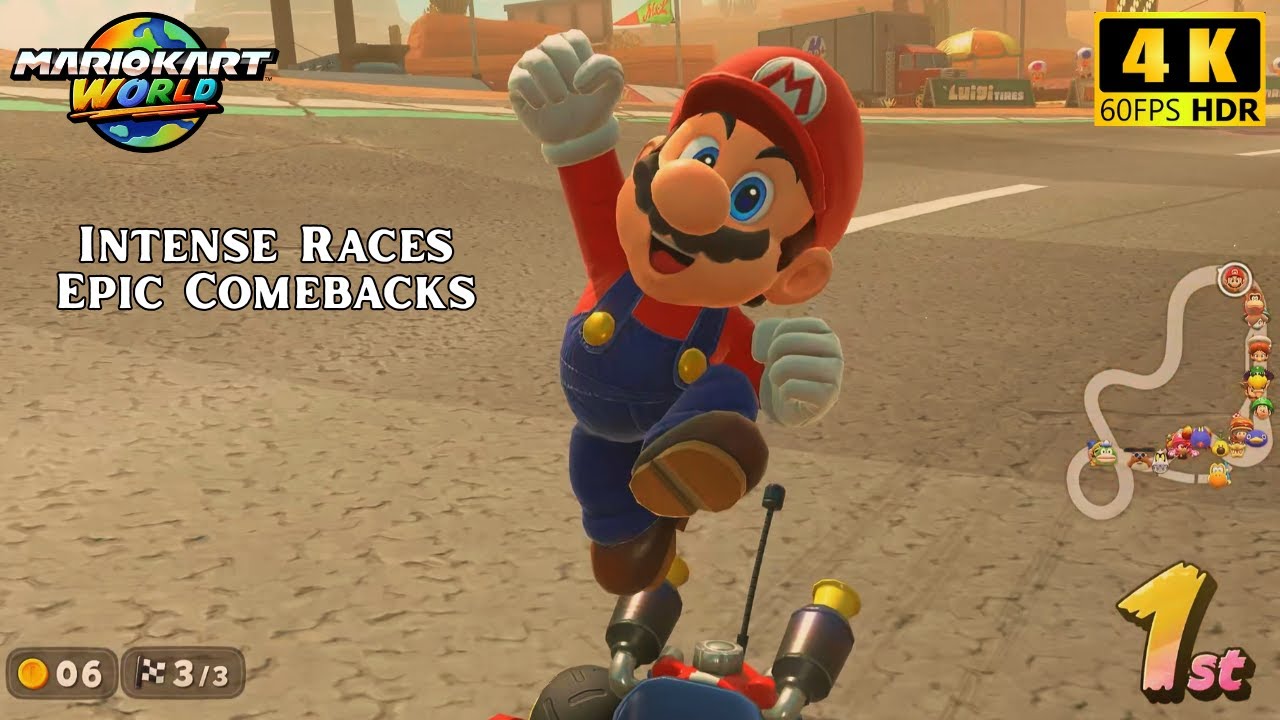 Mario Kart World | Epic Comeback in 1st Race | Nintendo Switch 4K Highlights