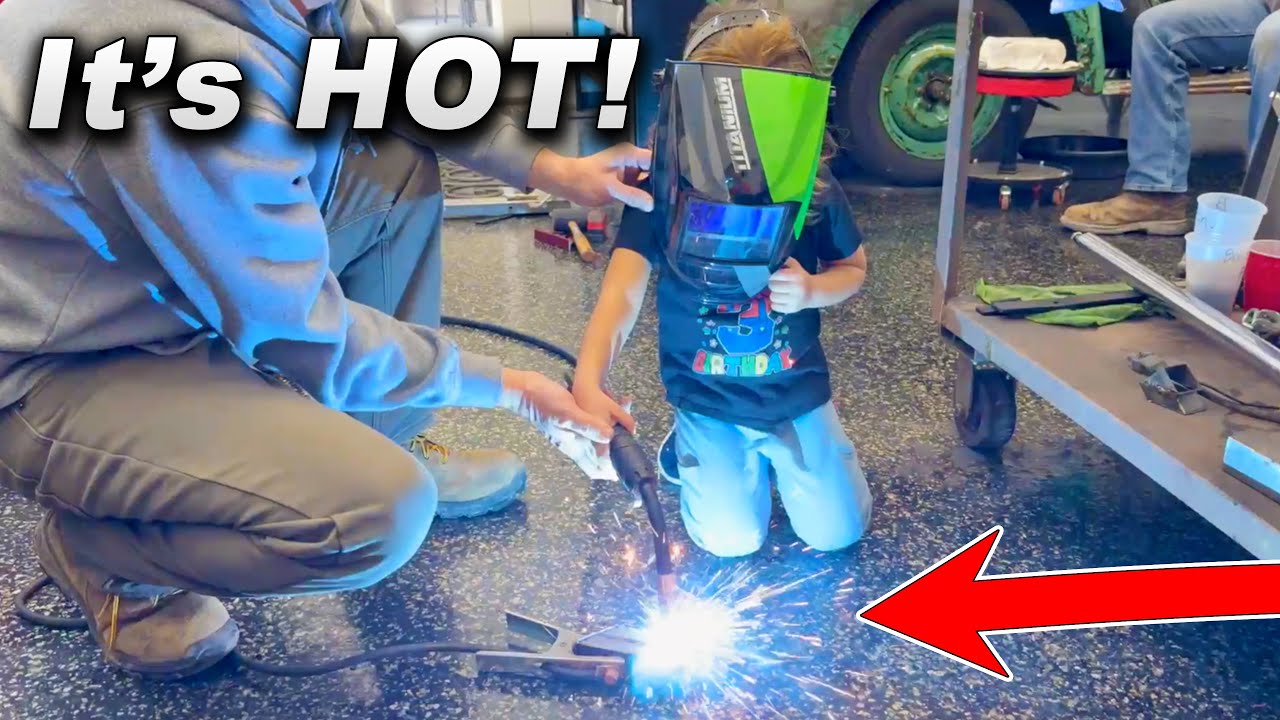 3 Year Old FIRST Time Welding!