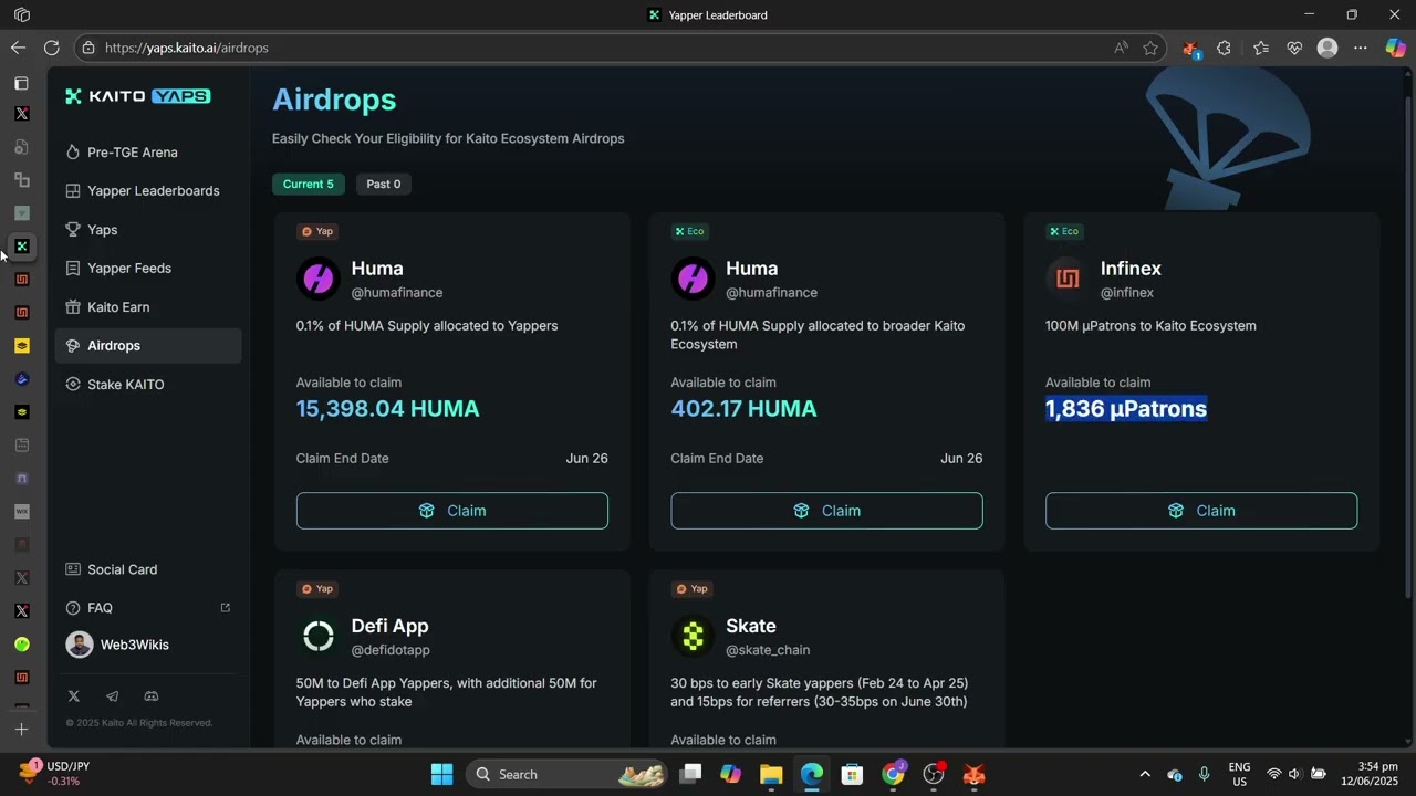 Infinex Airdrop For Kaito Eco. How To Claim Your uPatrons Now
