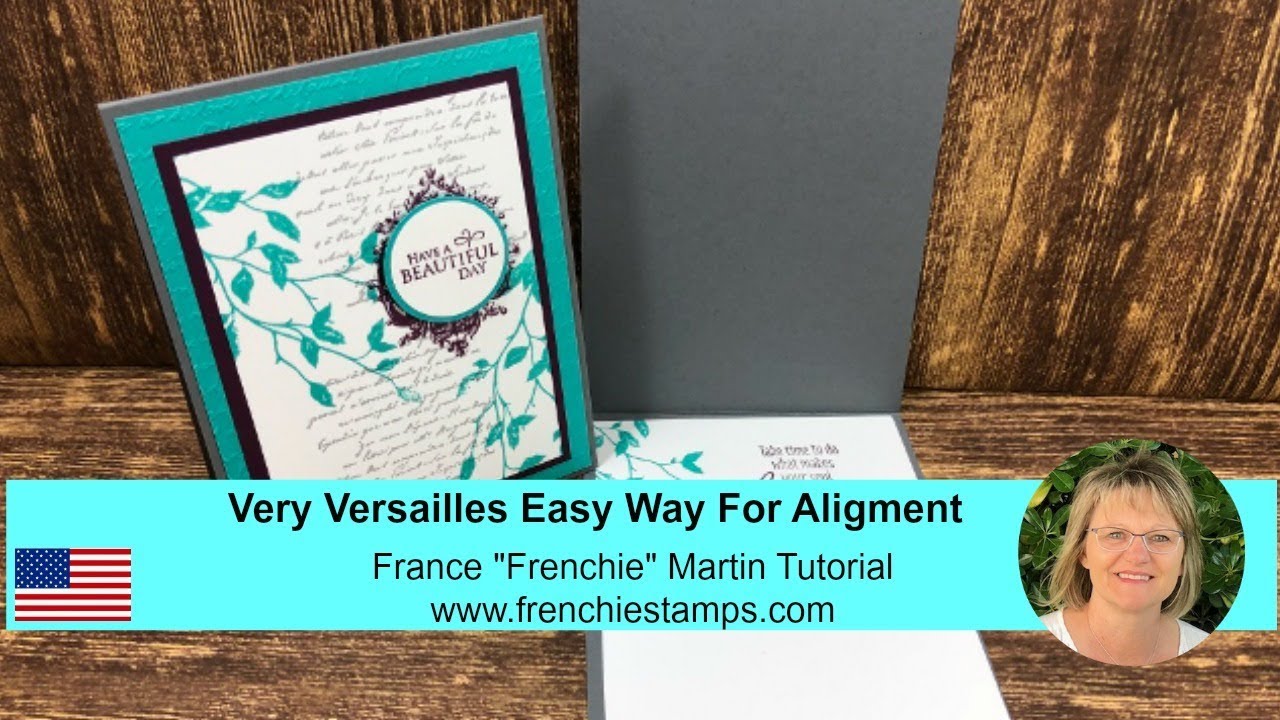 Very Versailles easy way for alignment the scrip stamp