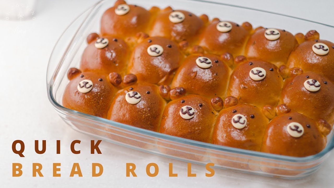 2小時快速小熊餐包 : Quick Teddy Bear Bread Rolls recipe ASMR