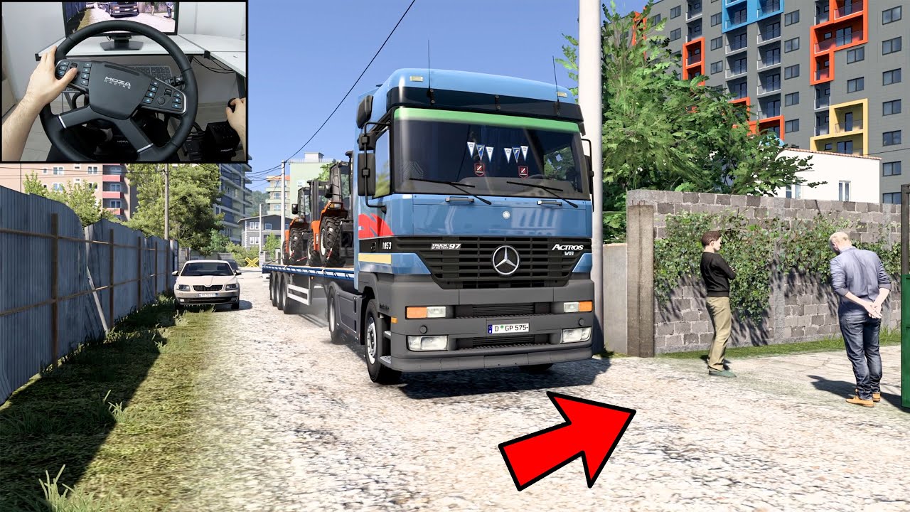 Mercedes Actros MP1 realistic drive in Albania | Euro Truck Simulator 2 | Steering Wheel Gameplay