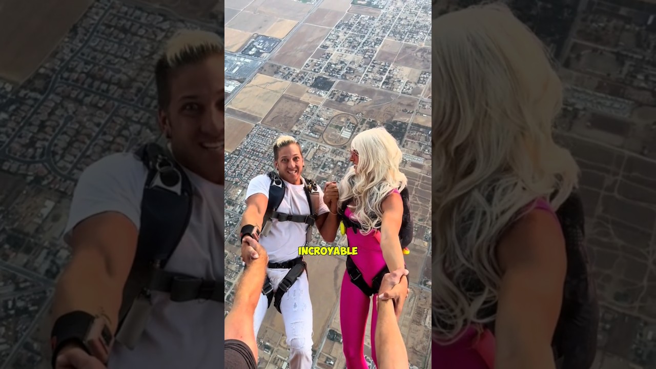 Les parachutistes les plus dangereux du monde😮 #shorts #skydiving
