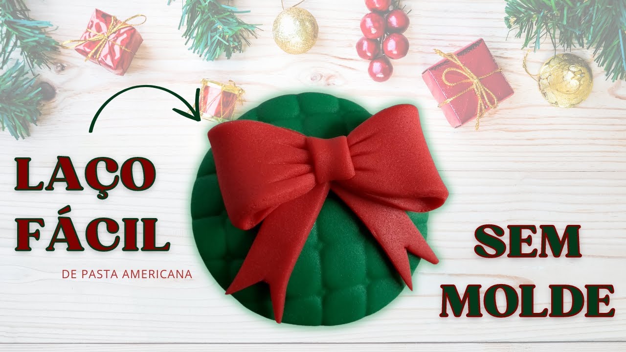 LAÇO FÁCIL DE PASTA AMERICANA| Modelagem a mão livre.