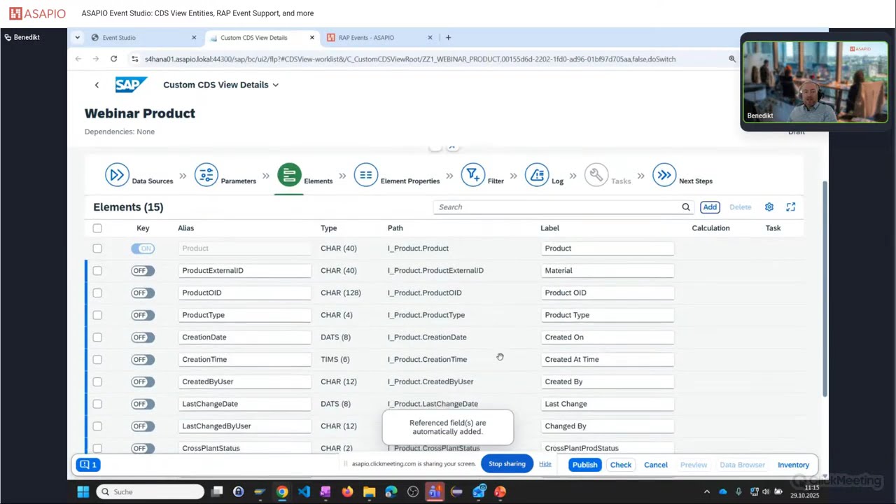 ASAPIO Event Studio: CDS View Entities, RAP Event Support, and more