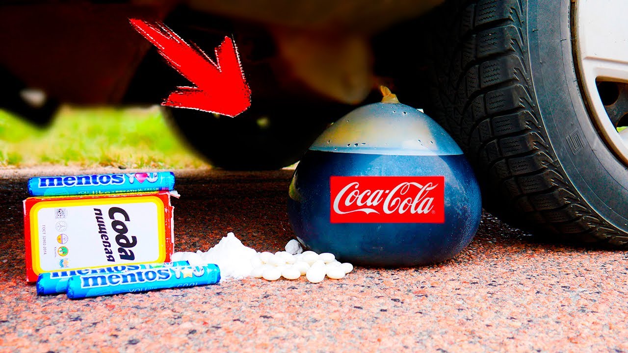 Coca Cola vs Mentos and Baking Soda! Super Reaction! - Crushing Crunchy & Soft Things by Car!