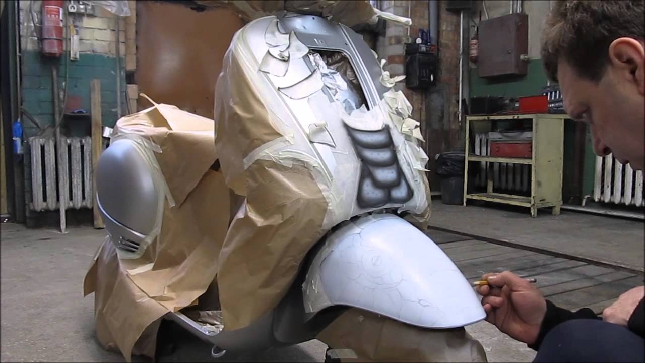 The scooter paint. Покраска скутера.