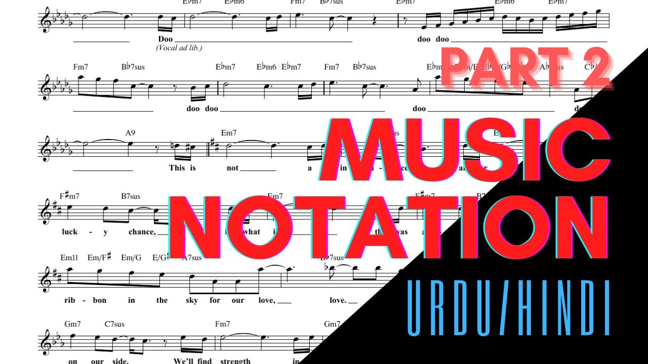 Music Notation | Urdu | Hindi | Part 2 | Easy Music Tutorials