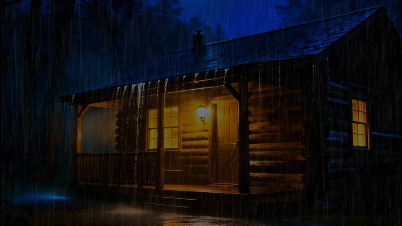 Soft Rain Sounds at a Quiet Cabin 🌧 | Deep Sleep & Relaxing Night Ambience