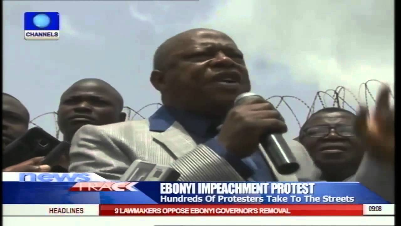 Hundreds Protest In Support Of Governor Elechi