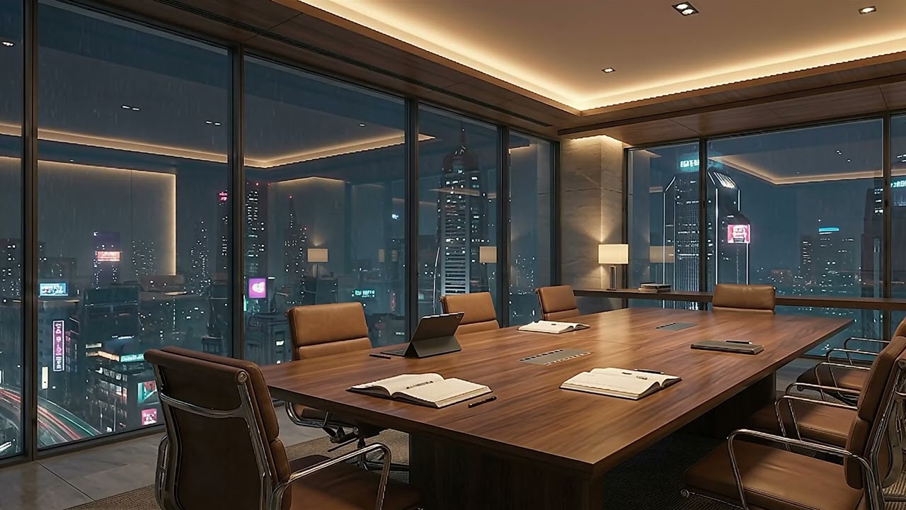 High Rise Boardroom | Soft Ambient Study Room | Prism // Cyber |  (2 Hours)