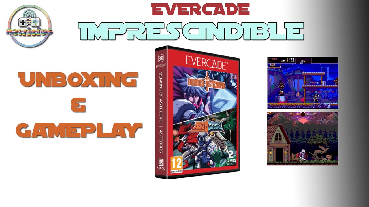 Evercade |  Imprescindible DEMONS OF ASTEBORG & ASTEBROS Unboxing & Gameplay  Cartucho N36 #evercade