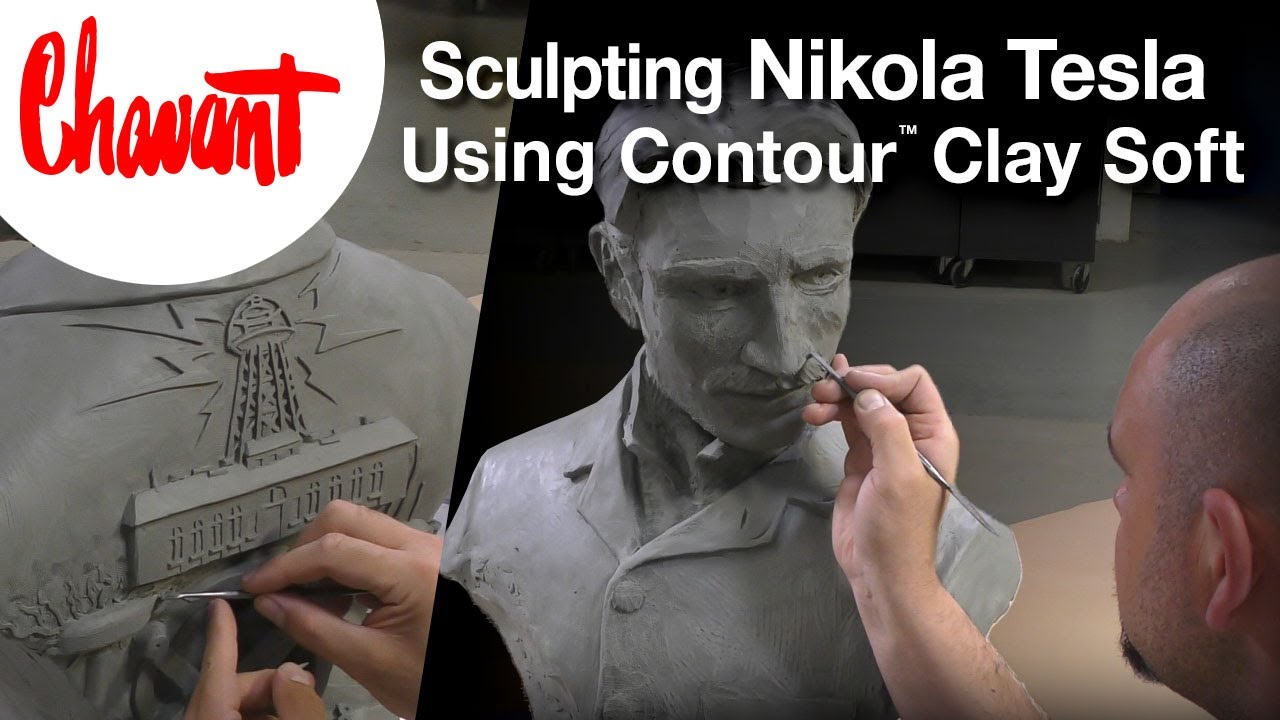 Sculpting a Bust of Nikola Tesla Using Contour Oil Based Clay