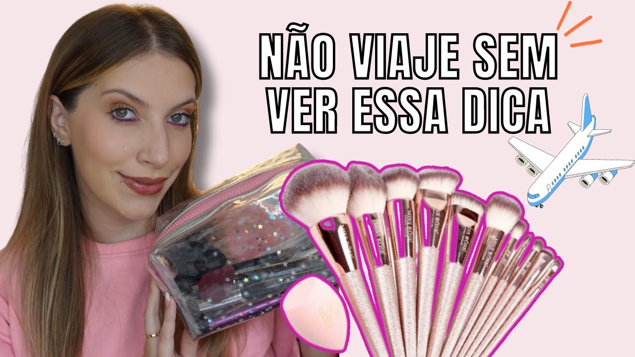 KIT PINCÉIS ESSENCIAIS PARA VIAGEM | PINCÉIS DE MAQUIAGEM BOM E BARATO