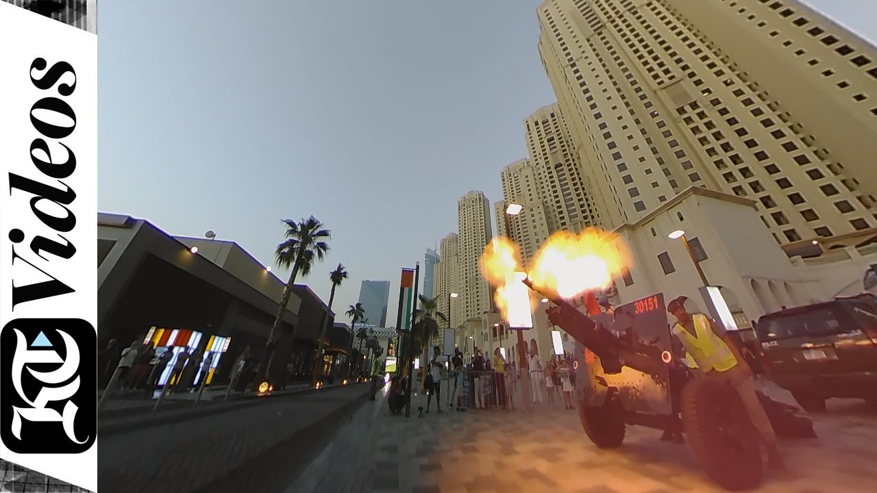 360&deg; Video of the cannon being fired at JBR in Dubai
