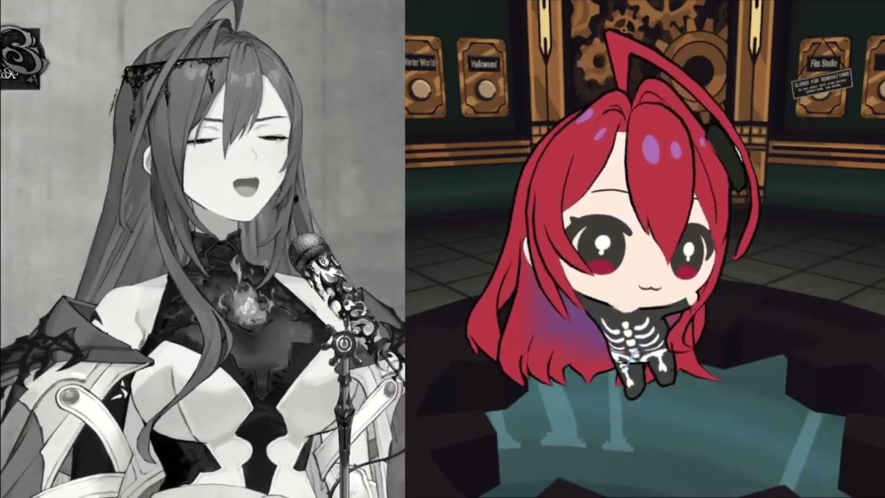Monochrome Liz gets Chibi Liz's help to Paint It, Black