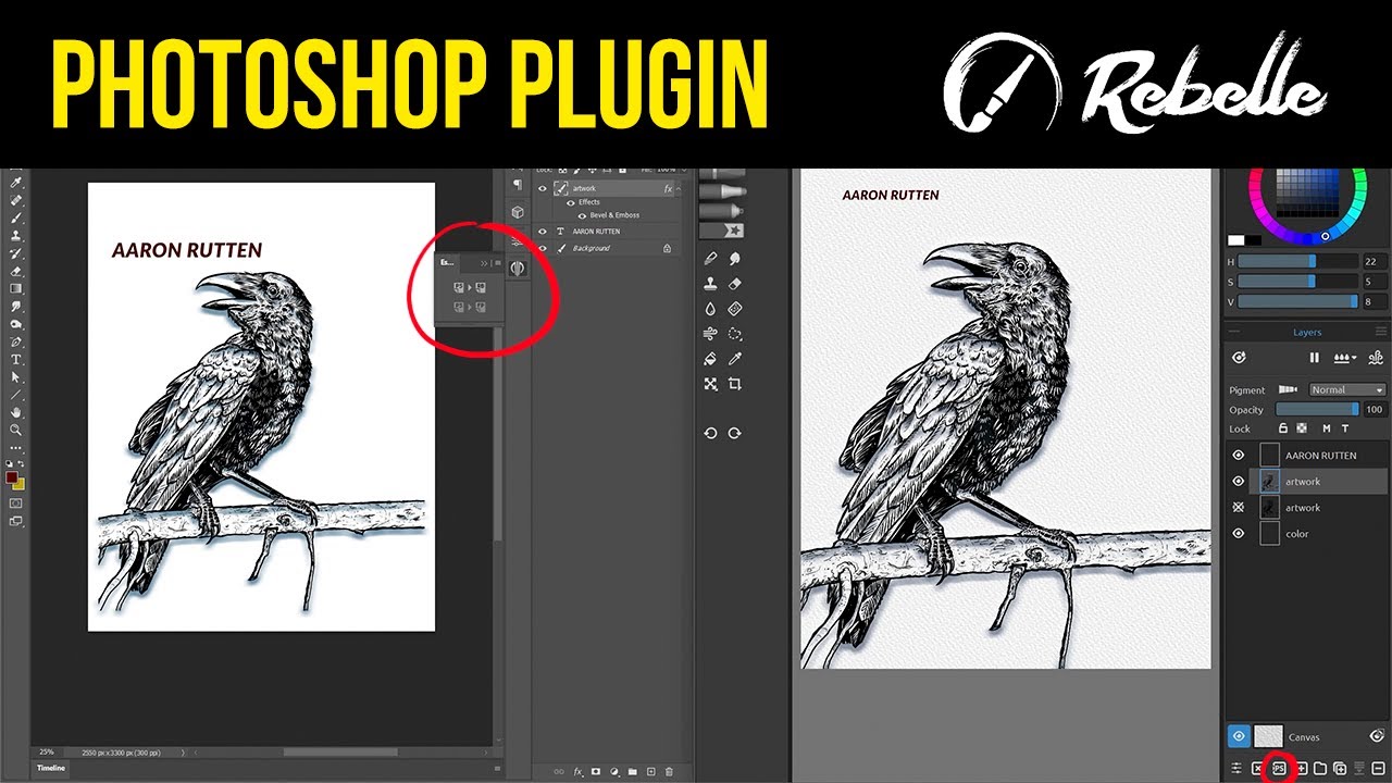 How to Use Escape Motions Connect (Photoshop Plugin) - Rebelle Tutorial
