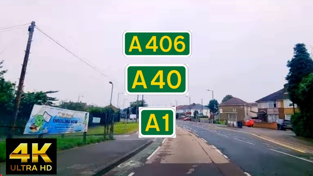 Slough to London - London 4K Tour | A40 | A406 | A1
