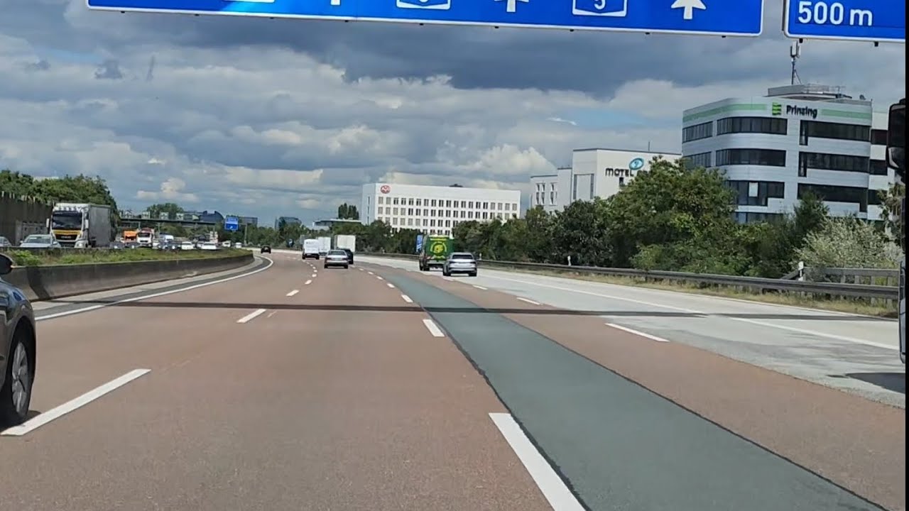 A drive from Frankfurt Airport view point to Steinbach over Highway A5 PLEASE LIKE&SUBSCRIBE 