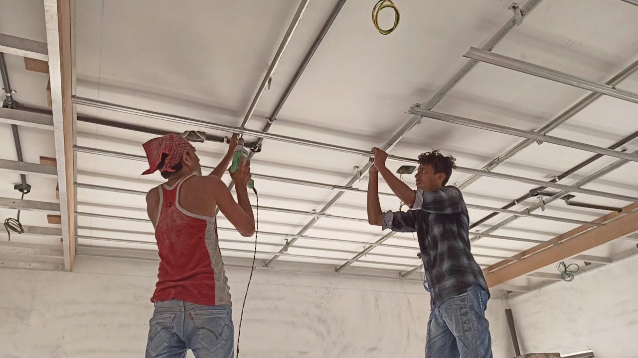 Pop /gypsum False ceiling installation step by step ! false ceiling कैसे बनाते है आसानी से ?