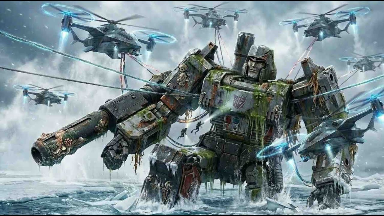 We Found Giant Megatron frozen under arctic ice- Giant transformer Restoration to War Mode