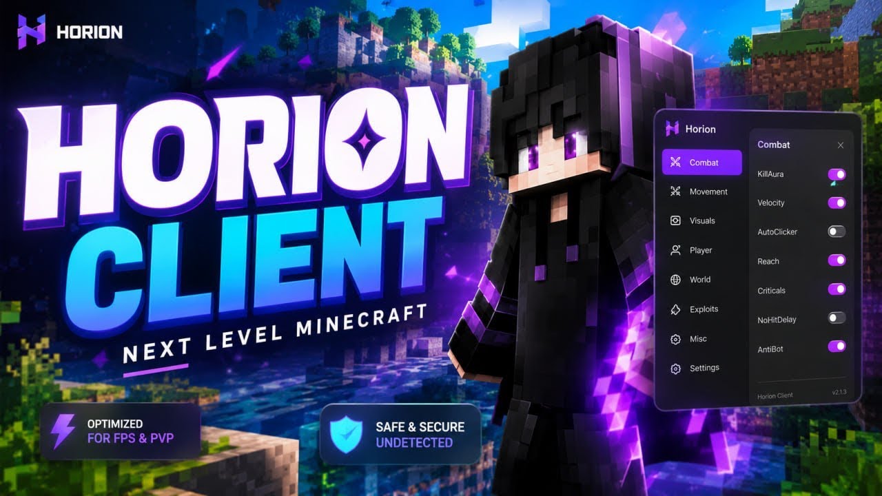 Horion Client (26.24+) &mdash; Лучший взломанный клиент для Minecraft Bedrock в 2026 году | MCBE 🔥
