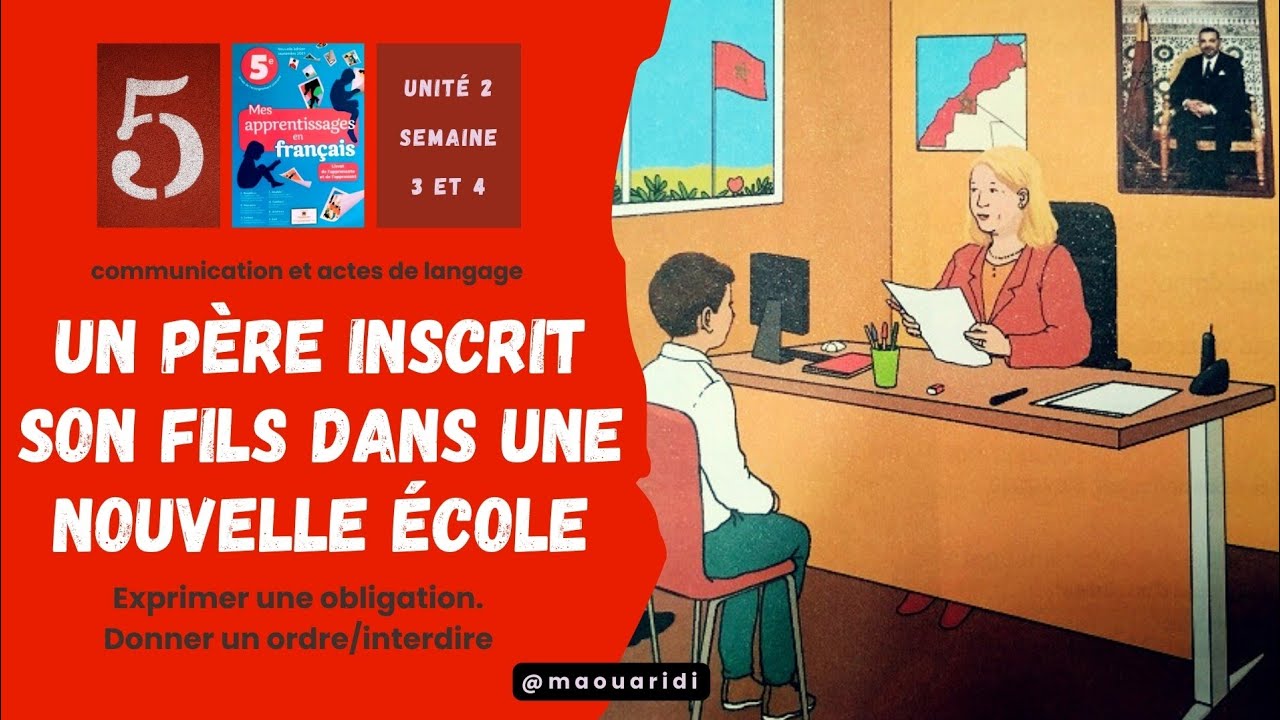 dialogue un père inscrit son fils - mes apprentissages 5 année