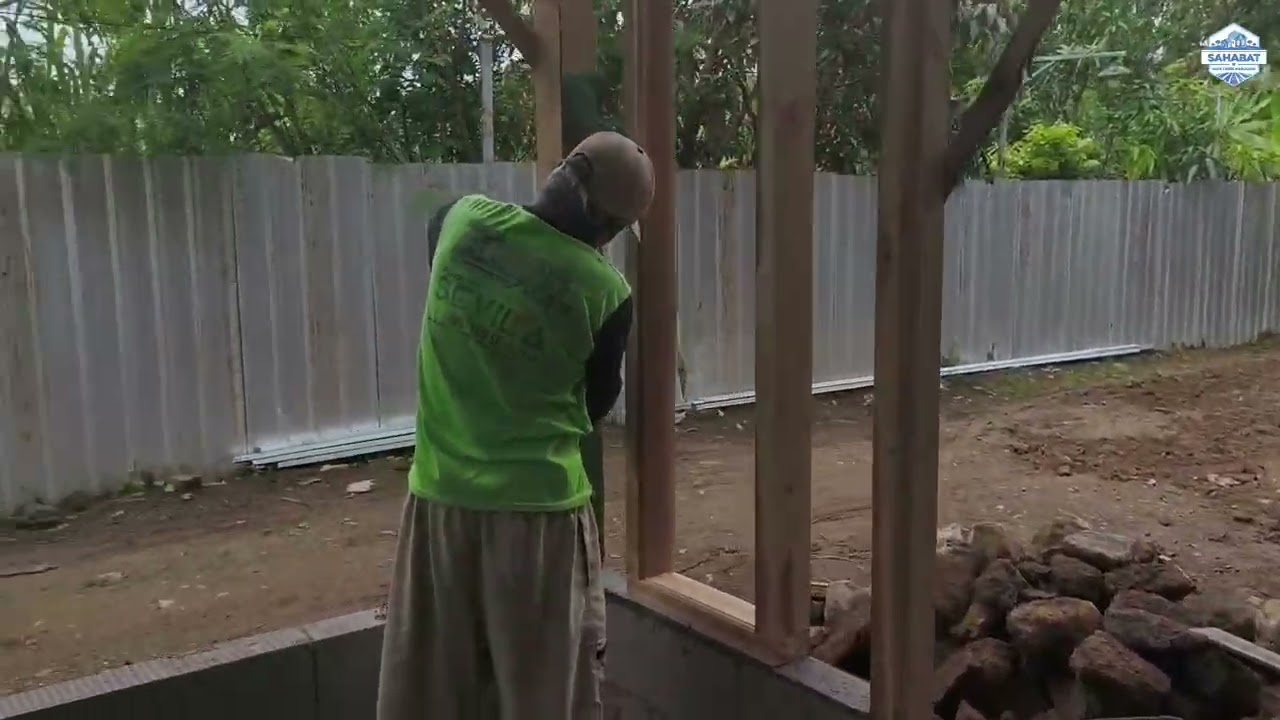 PROGRESS PEMBANGUNAN RUMAH SINGGAH DI KANDANG ALFA FARM HARJONO