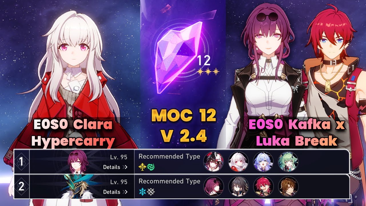 E0S0 Clara Hypercarry & E0S0 Kafka x E6S0 Luka Break | New MOC12 | 3 Stars | HSR | V2.4 |