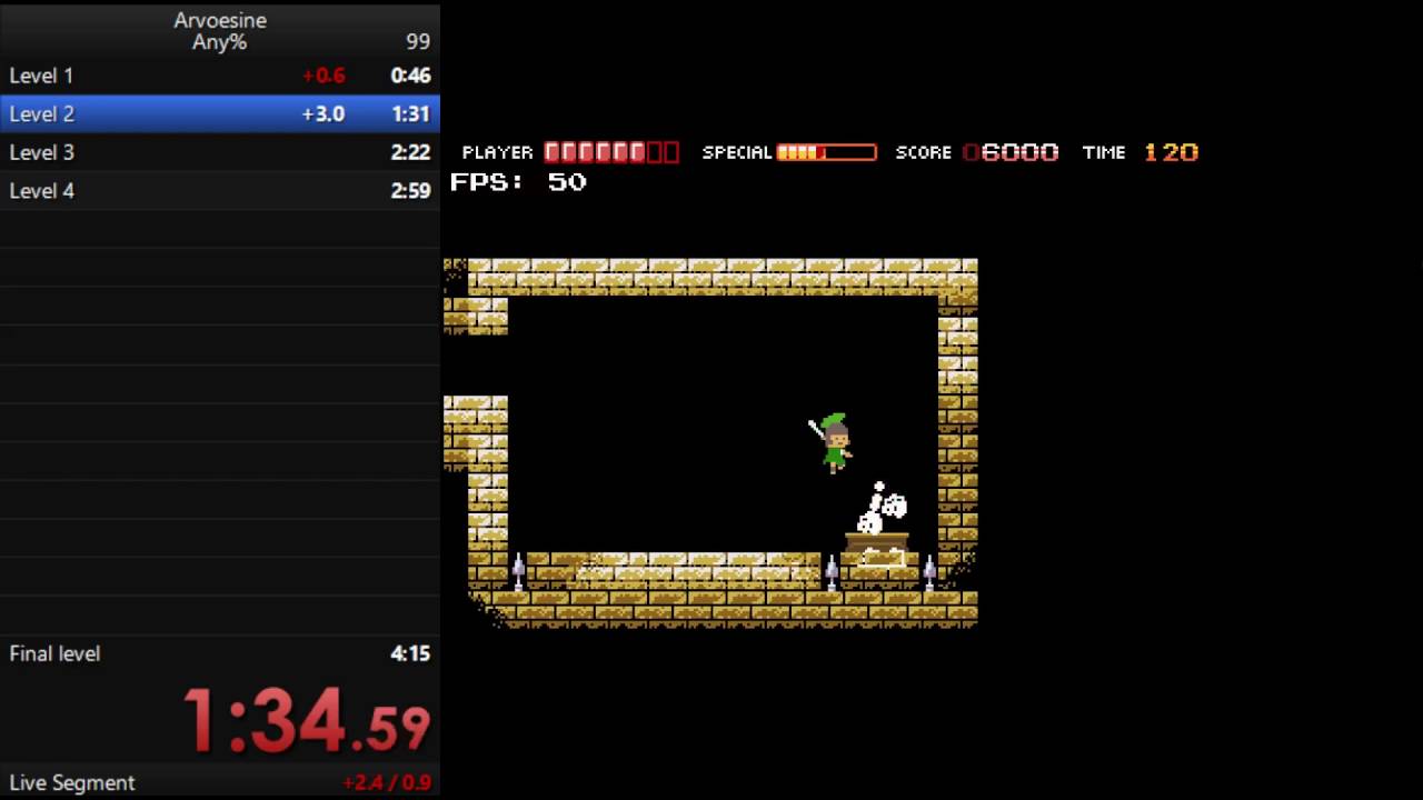arvoesine speedrun in 4:12.32