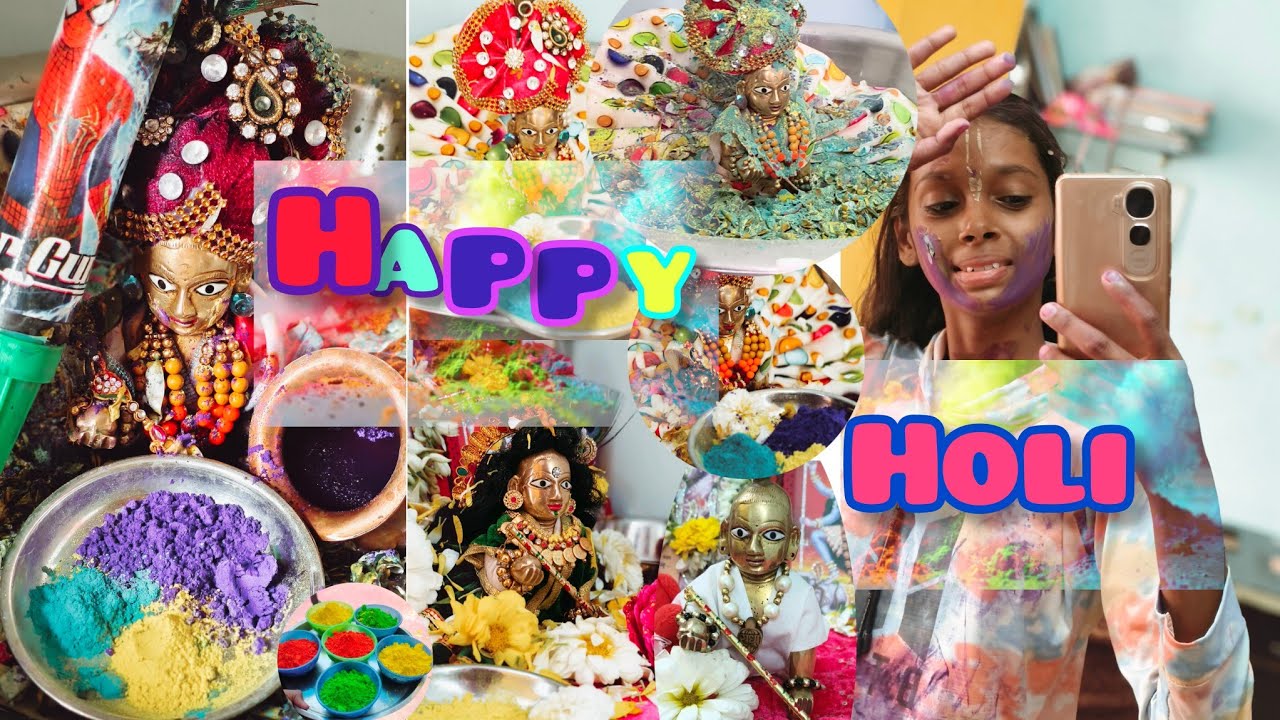Holi with laddu Gopal