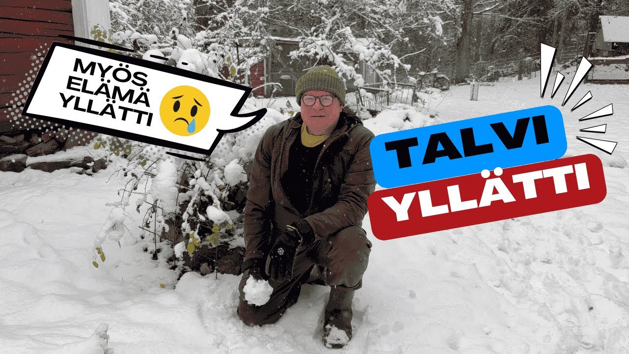 Talvi yllätti puutarhurin I Hoidan kaiken nyt yksin 👨🏻‍🌾😢