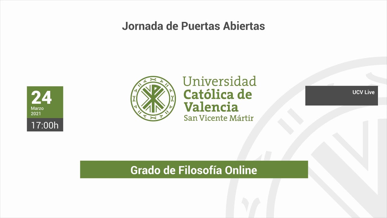 Jornada de Puertas Abiertas - Grado de Filosof&iacute;a Online (2021)