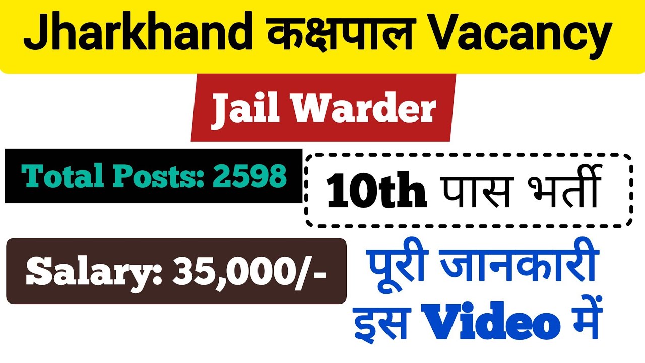 Jharkhand Kakshpal Vacancy 2026 | 2598 पद | 10th पास | आयु, सैलरी, फार्म पूरी जानकारी 