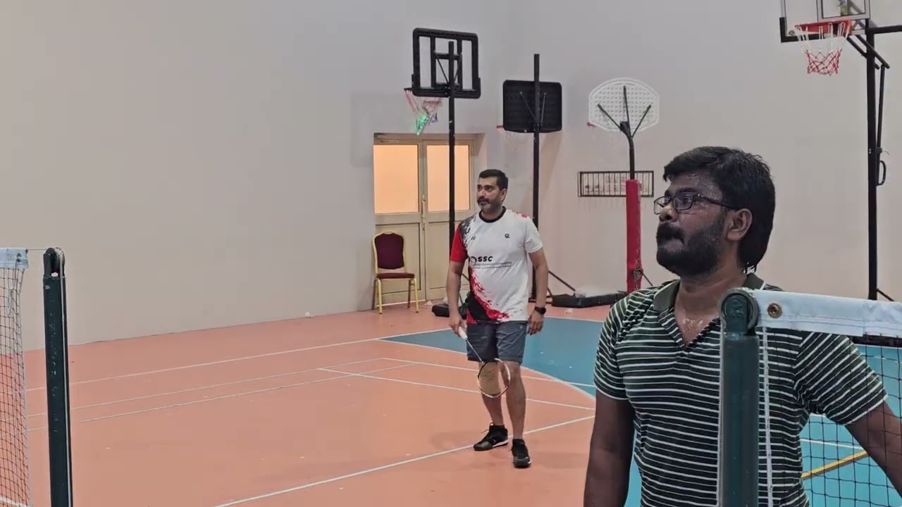 Badminton game with Jesin & team on my visit to Bahrain on 1st July 2025