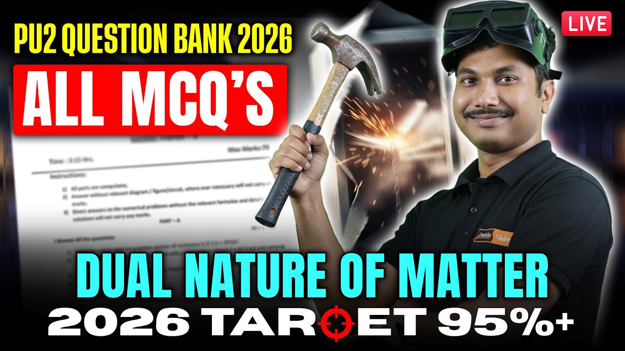 🚀 Dual Nature of Matter MCQs - PU2 Physics Question Bank 2026 | PU2 Physics 2026