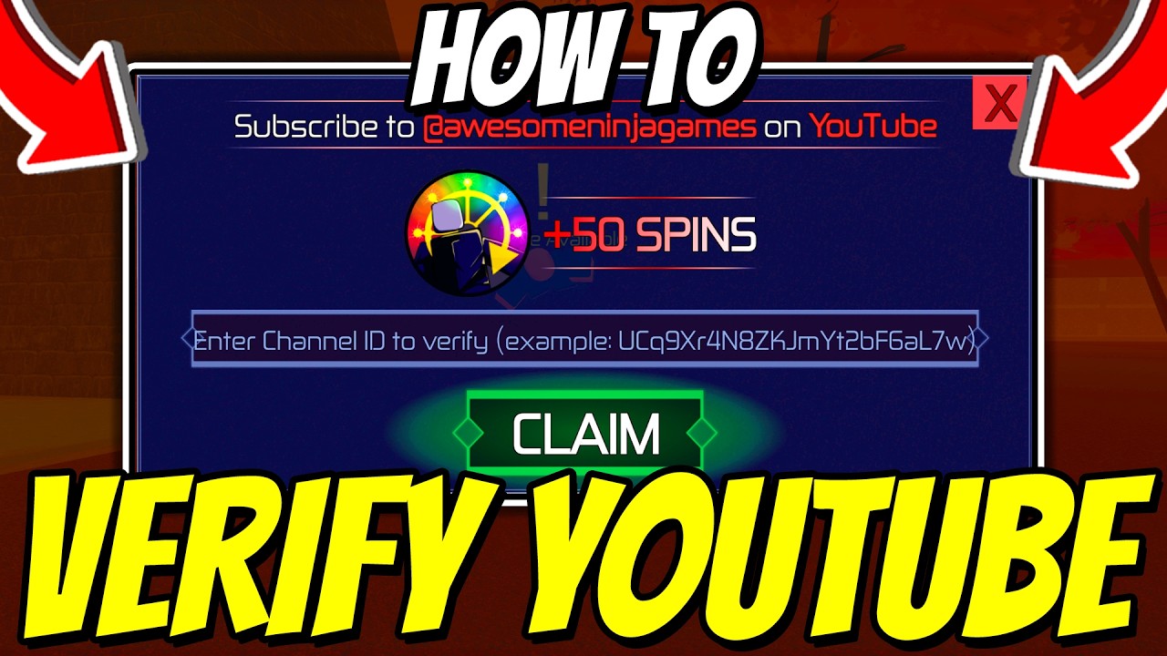 How To VERIFY YOUTUBE CHANNEL ID In Jujutsu Infinite! Roblox