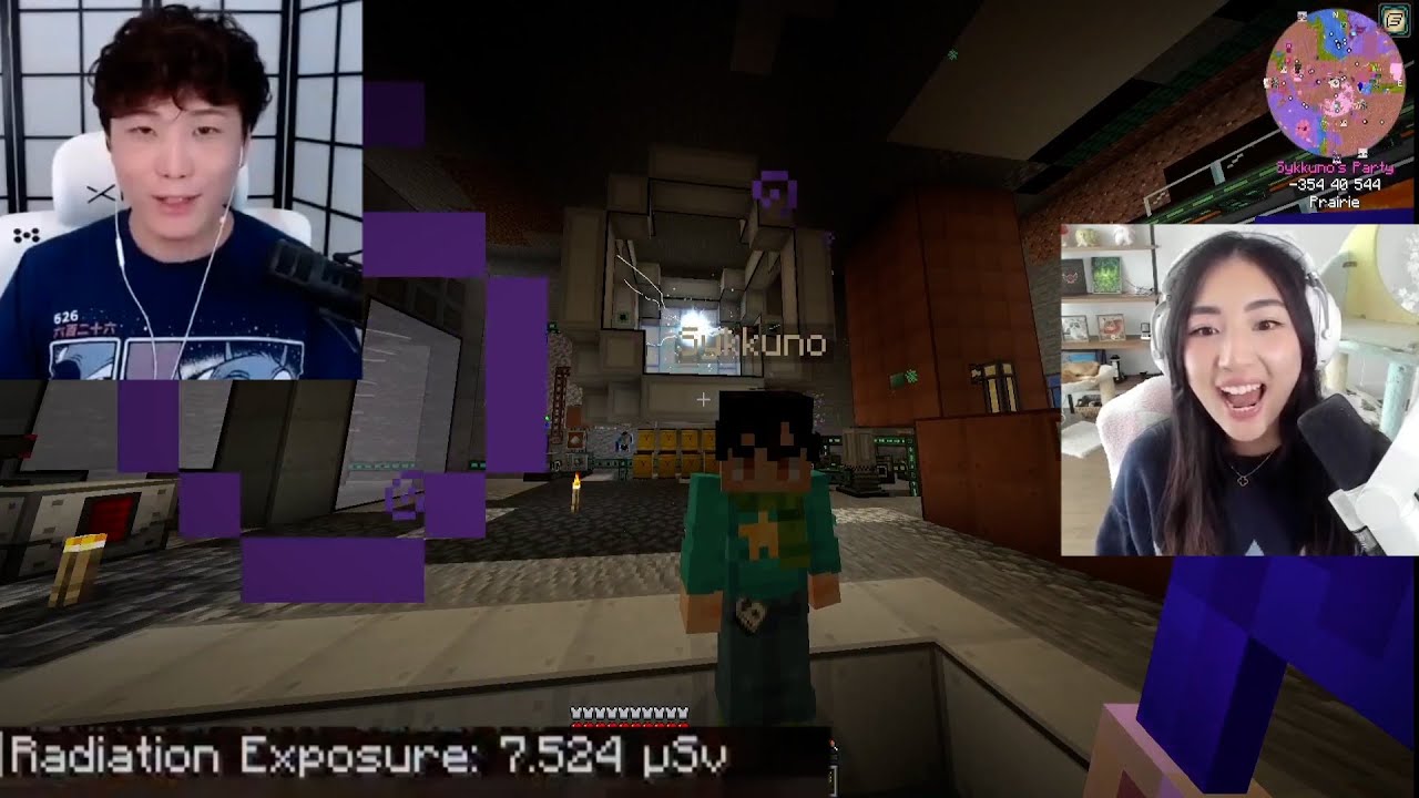 Сиккуно распространяет свою радиацию на Джанет в Minecraft Abe Pack