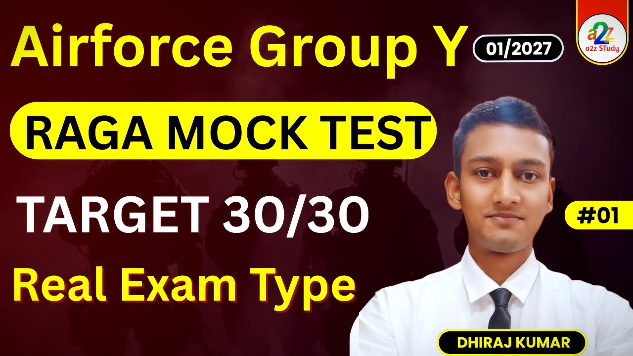 AIRFORCE GROUP Y RAGA MOCK PART 1 | AIRFORCE Y GROUP PRACTICE SET | FULL PAPER HINDI & ENGLISH