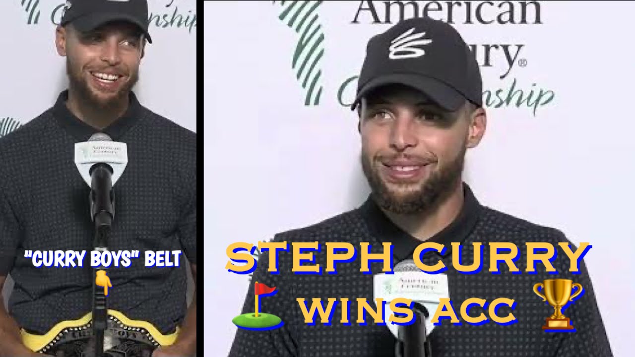 Steph wears “Curry Boys” belt after ACChampionship; Fred Couples told him ok to be a pro for one day