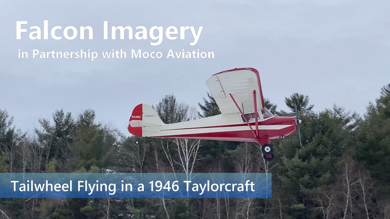 Полет с хвостовым колесом на Taylorcraft BC12-D 1946 года