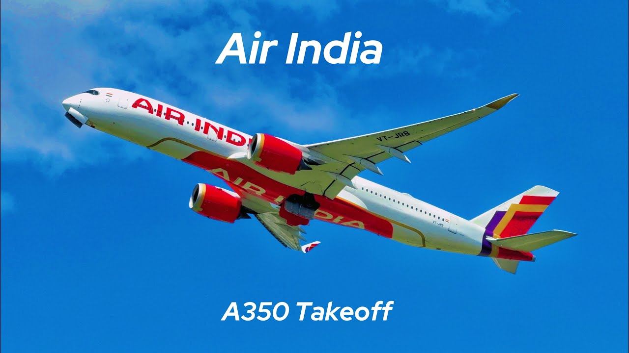 Air India A350-900 taking off from Newark Liberty International Airport EWR | VT-JRB