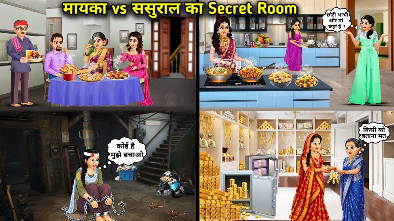 मायका vs ससुराल का Secret Room || Cartoon Videos ||The Secret Room of Maika vs Sasural || Hindi || 