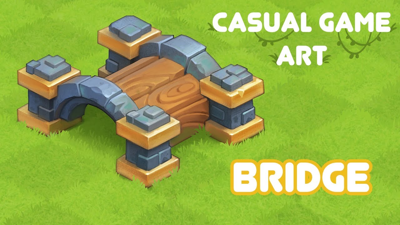 Casual game art - bridge (sketchup, keyshot, photoshop)