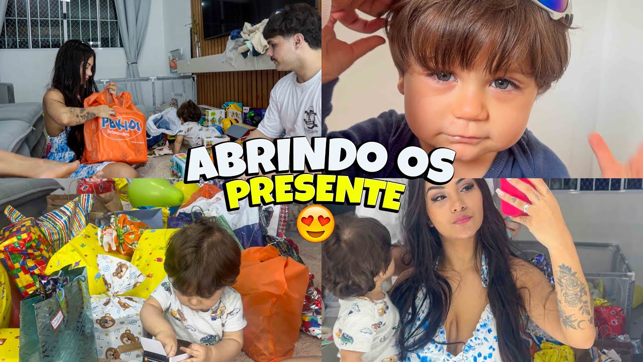 ABRINDO OS PRESENTES DE ANIVERSÁRIO DO LUCCA 🥰
