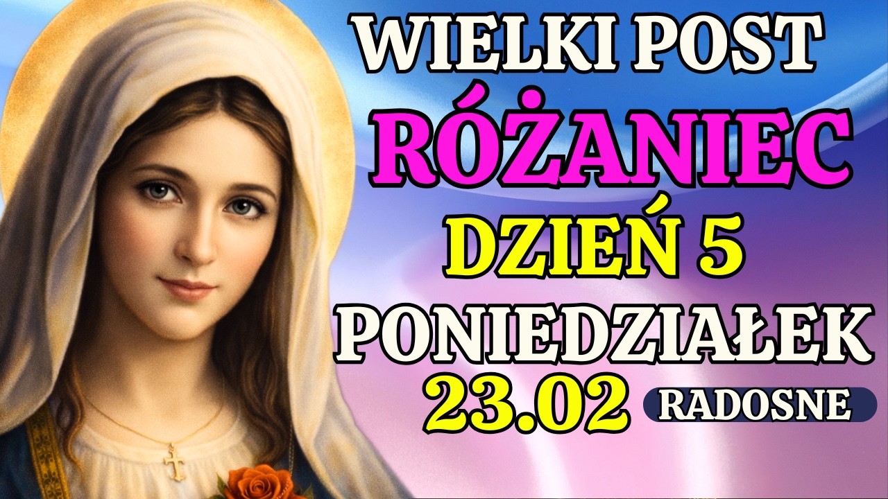 Piękny Różaniec 💖na dziś wielkopostny – poniedziałek 23.02 – Tajemnice część radosne