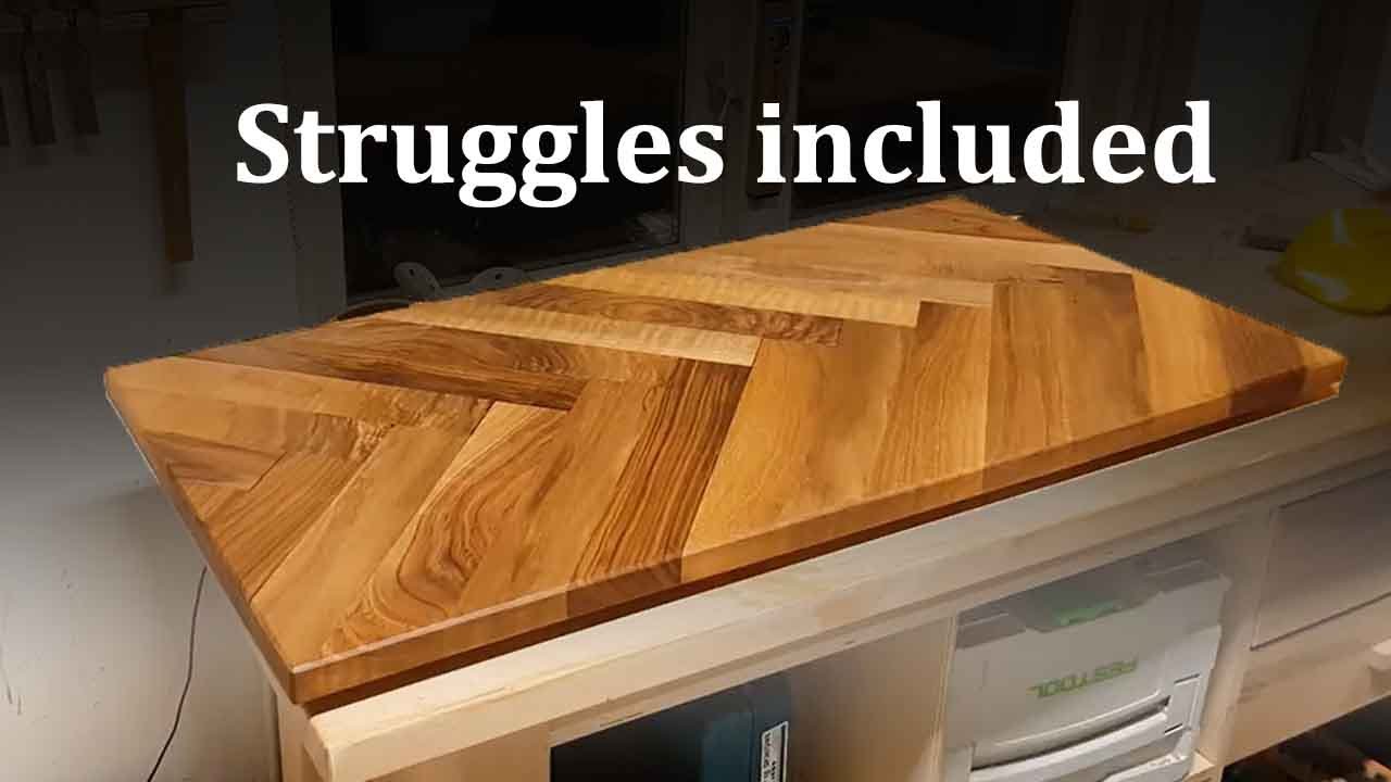 Making a Walnut Bar in Herringbone Pattern  | Wood N Craft