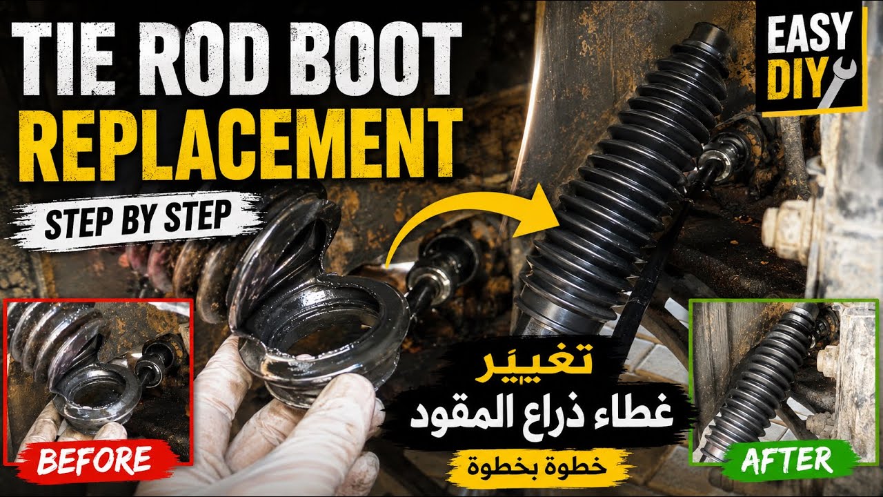 اذرعة السيارة طريقة تغيير الغطاء المطاطي