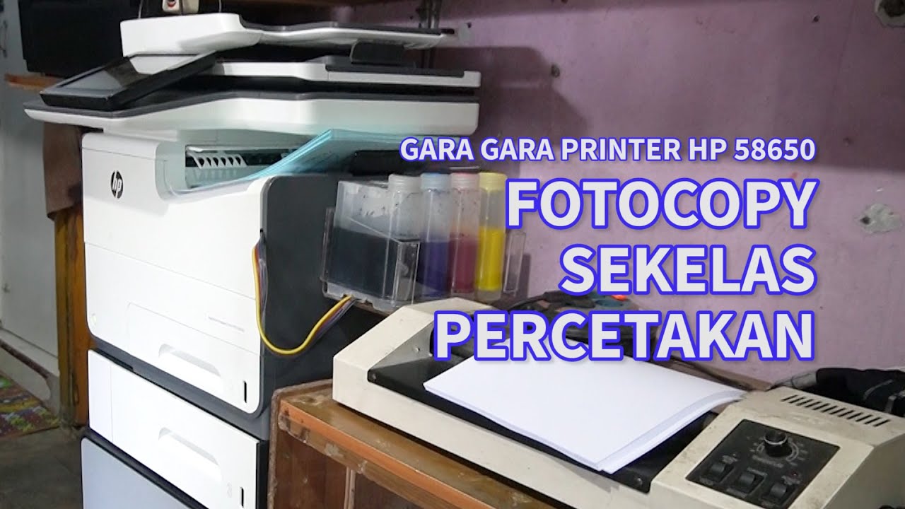 Pakai Printer HP 58650 Fotocopy Sekelas Percetakan !! #percetakan #printer #fyp #review #shorts